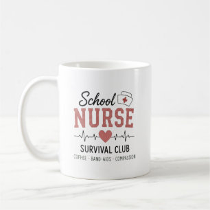 Benutzerdefinierter Überlebensclub-Schulkrankensch Kaffeetasse