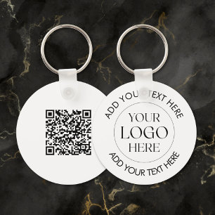 Benutzerdefinierter Unternehmens-Logo QR-Code Mode Schlüsselanhänger