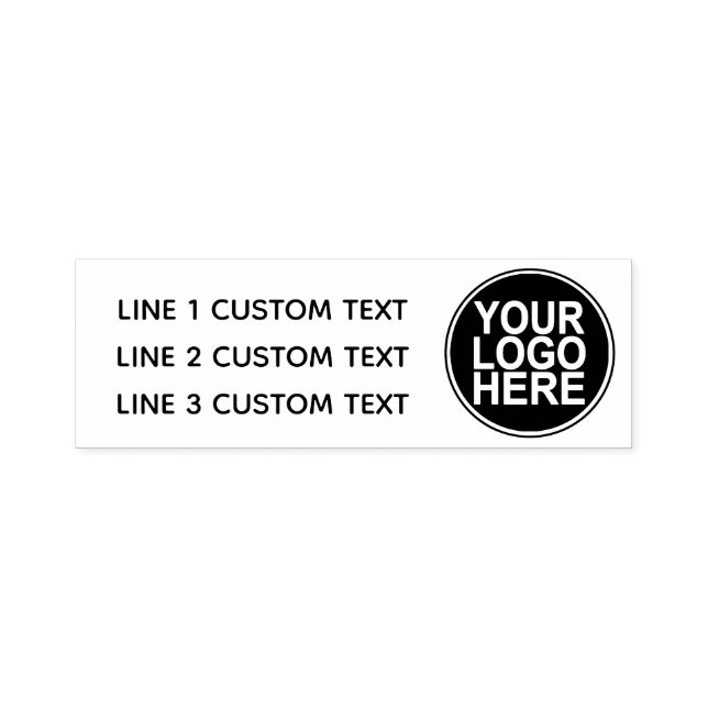 Benutzerdefinierter Unternehmenstext mit Logo Permastempel (Design)
