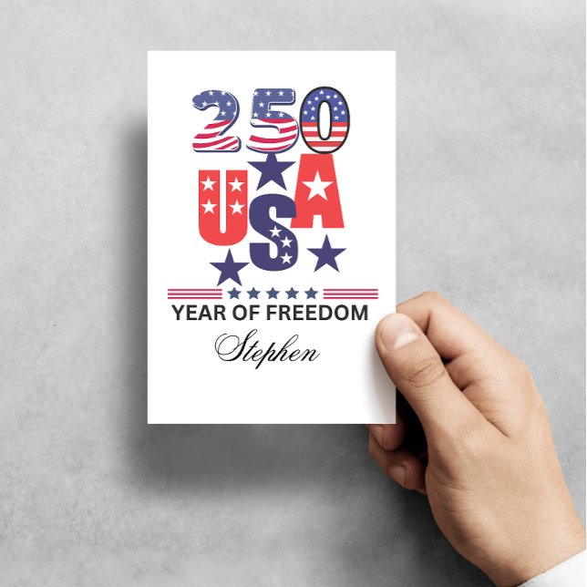 Benutzerdefinierter USA 250. Jahrestag patriotisch Postkarte (Von Creator hochgeladen)