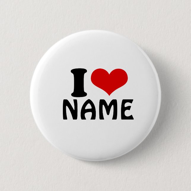 Benutzerdefinierter Valentinstag I Liebe Herz Button (Vorderseite)