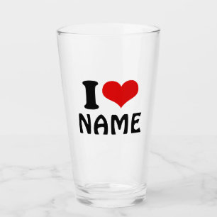 Benutzerdefinierter Valentinstag I Liebe Herz Glas