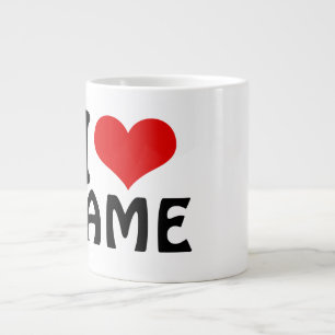 Benutzerdefinierter Valentinstag I Liebe Herz Jumbo-Tasse