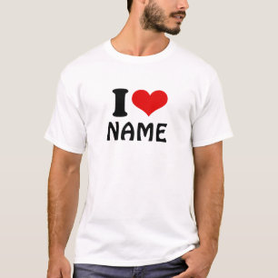 Benutzerdefinierter Valentinstag I Liebe Herz T-Shirt