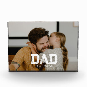 Benutzerdefinierter Vater Established Modern Bold Fotoblock