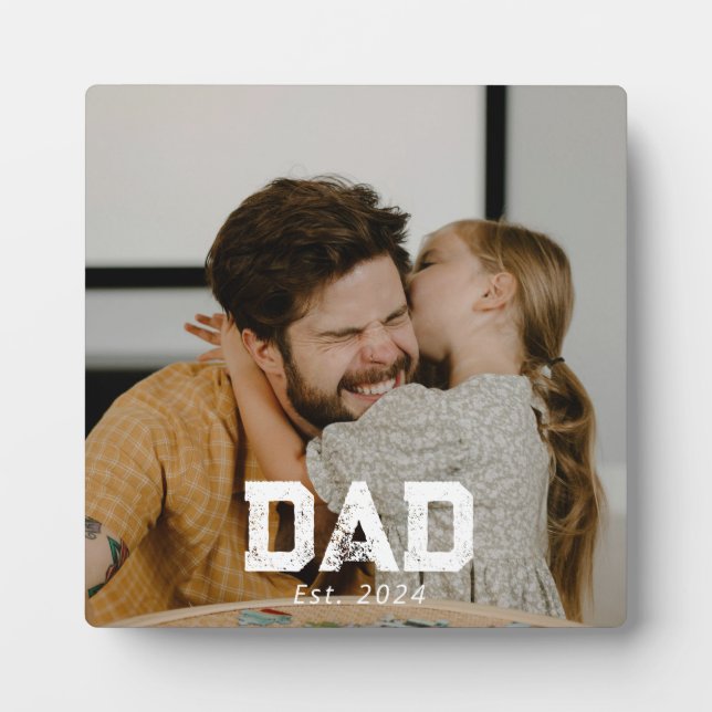 Benutzerdefinierter Vater Established Modern Bold  Fotoplatte (Vorderseite)