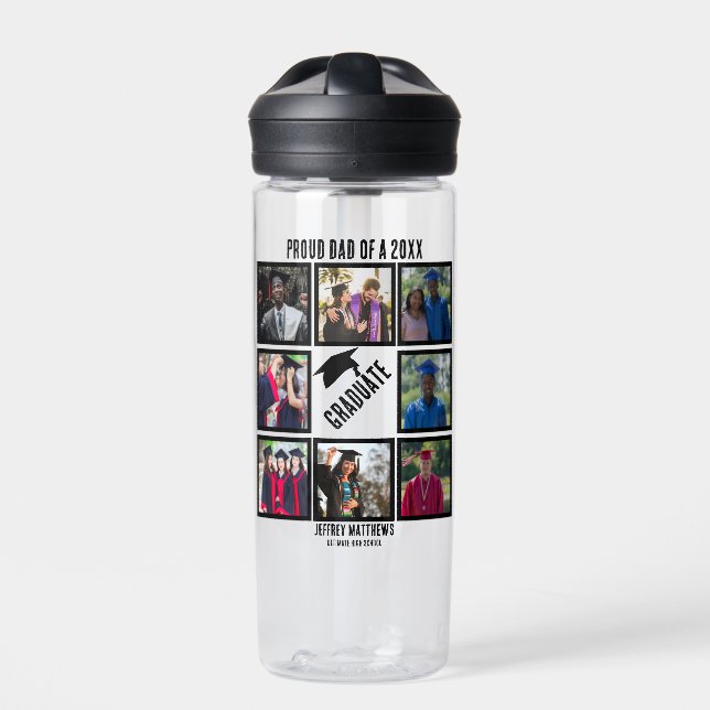 Benutzerdefinierter Vater für den Abschluss FotoCo Trinkflasche (Vorderseite)