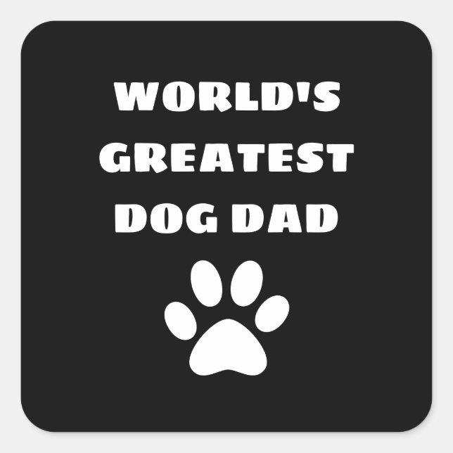 Benutzerdefinierter Vater für personalisierte Hund Quadratischer Aufkleber (Vorderseite)