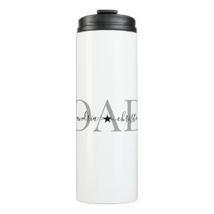 Benutzerdefinierter Vater Name Typografie Star Thermosbecher
