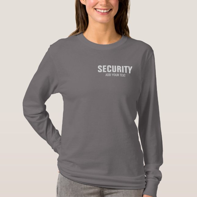 Benutzerdefinierter veränderbarer Text macht lange T-Shirt (Vorderseite)