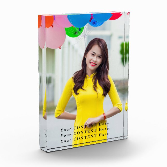 Benutzerdefinierter vertikaler Foto-Block - Bild u Fotoblock (Links)