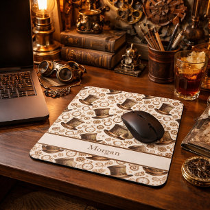 Benutzerdefinierter viktorianischer Steampunk-Hut Mousepad
