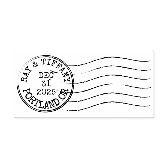 Benutzerdefinierter Vintage-Brief-Poststempel Gummistempel (Prägung)