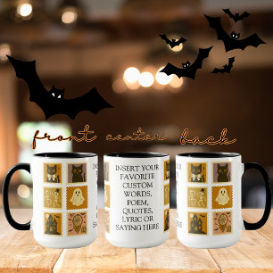 Benutzerdefinierter Vintage-Halloween-Stempelbeche Tasse
