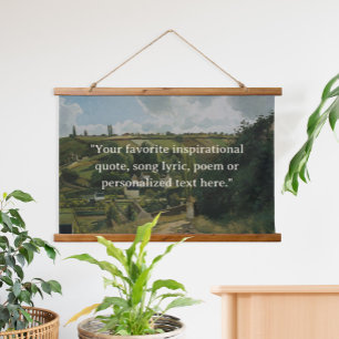 Benutzerdefinierter Vintage-Spruch Wandteppich Mit Holzrahmen