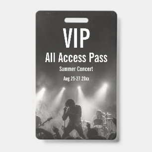 Benutzerdefinierter VIP-All-Access-Pass-Konzertaus Ausweis