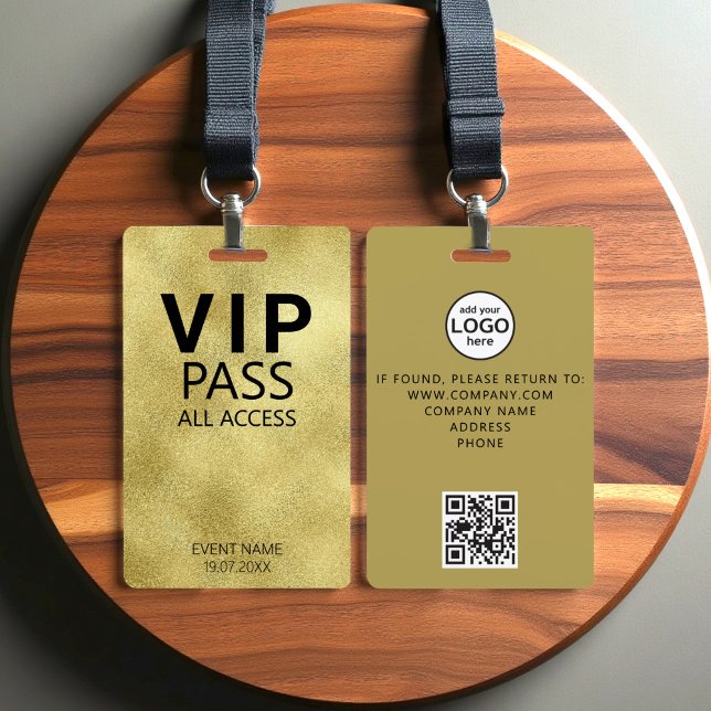 Benutzerdefinierter VIP All-Access QR-Code Event G Ausweis (Von Creator hochgeladen)