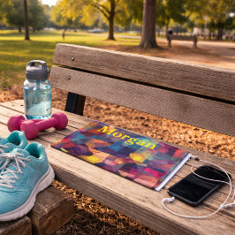 Benutzerdefinierter Vivid Abstrakt Geometric Sport Handtuch