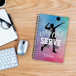Benutzerdefinierter Volleyball Regenbogen Abiturja Notizbuch
