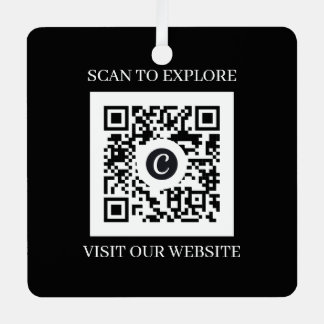 Benutzerdefinierter Website-QR-Code Weihnachten Ornament Aus Metall