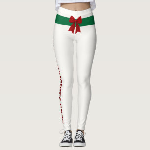 Benutzerdefinierter Weihnachts-Dunkel-Merlot-Bogen Leggings