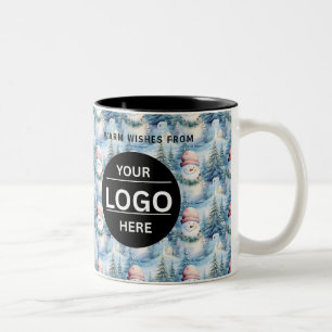Benutzerdefinierter Weihnachts-Firmen-Logo-Kaffeeb Zweifarbige Tasse