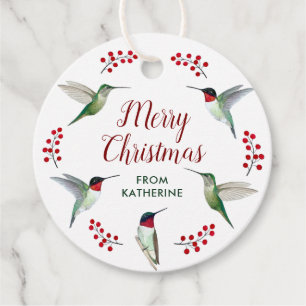 Benutzerdefinierter Weihnachts-Kolibri Geschenkanhänger