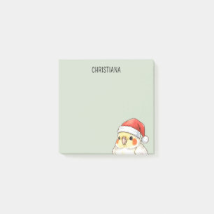 Benutzerdefinierter Weihnachts-Nymphensittich mit  Post-it Klebezettel