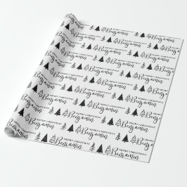 Benutzerdefinierter Weihnachtsbaum Doodle Name Wie Geschenkpapier