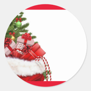 Benutzerdefinierter Weihnachtsbaum und übergibt B Runder Aufkleber