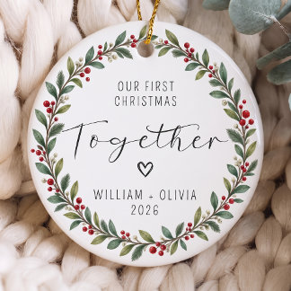 Benutzerdefinierter Weihnachtsbaumanhänger Keramik Ornament