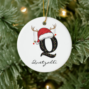 Benutzerdefinierter Weihnachtsmann-Familien-Schmuc Keramik Ornament