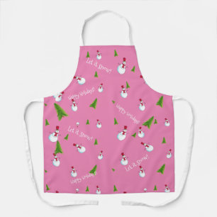 Benutzerdefinierter Weihnachtsmann in Rosa Schürze