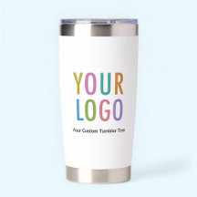 Benutzerdefinierter weißer, isolierter Tumbler mit
