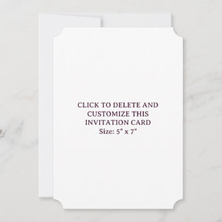 Benutzerdefinierter weißer Ticket 5" x 7" Flach-Ei Einladung