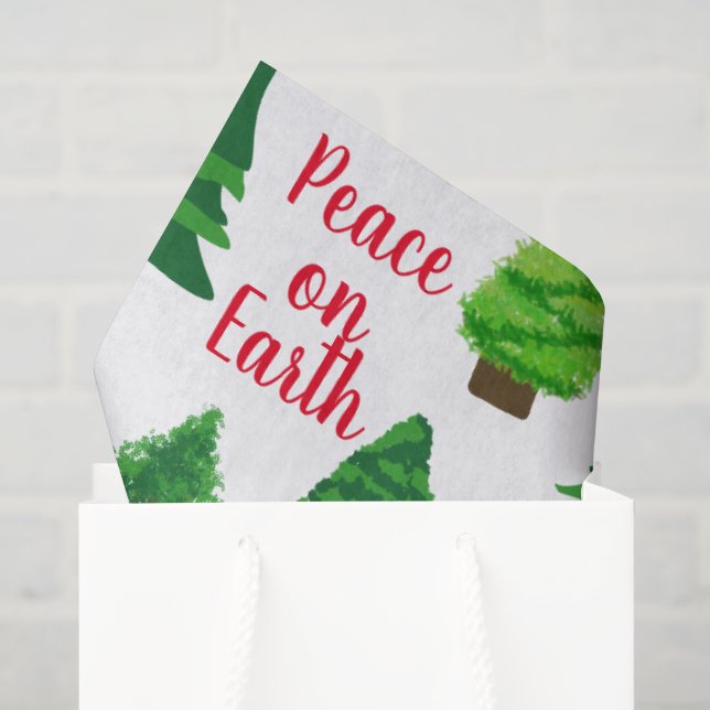 Benutzerdefinierter Weltfrieden | Weihnachtsbaummu Seidenpapier (Geschenktüte)