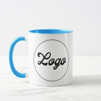 Benutzerdefinierter Werbe-HELLBLAUER Combo-Logo-Be Tasse