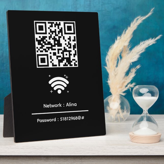 Benutzerdefinierter Wifi-QR-Code | Network Passwor Fotoplatte (Seite)