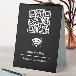 Benutzerdefinierter Wifi-QR-Code | Netzwerkkennwor Tischaufsteller