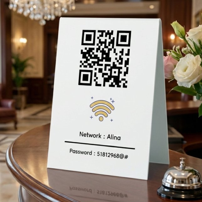 Benutzerdefinierter Wifi-QR-Code | Netzwerkkennwor Tischaufsteller (Von Creator hochgeladen)