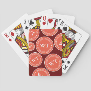 Benutzerdefinierter William Name Repeater Circle M Spielkarten