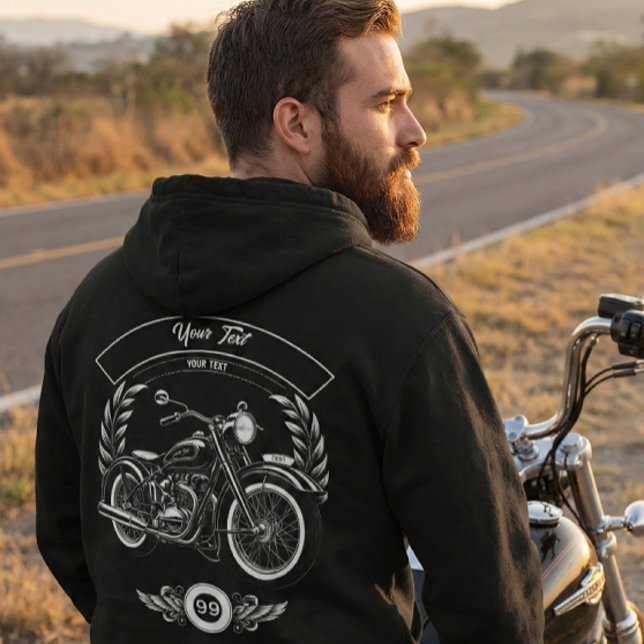 Benutzerdefinierter Winter-Biker-Totenkopf-Motorra Hoodie (Von Creator hochgeladen)