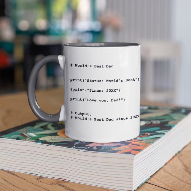 Benutzerdefinierter World's Best Dad Code Becher – Kaffeetasse (Von Creator hochgeladen)