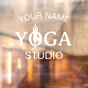 Benutzerdefinierter Yoga-Studio-Geschäftslogo-Fens Fensteraufkleber