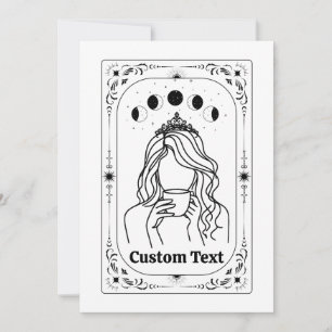 Benutzerdefinierter Zodiac Tarot Feministischer Ce Einladung