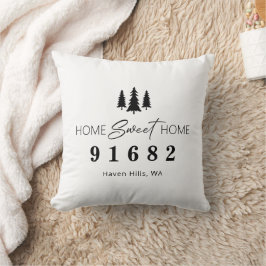 Benutzerdefinierter Zuhause Sweet Zuhause Zip-Code Kissen