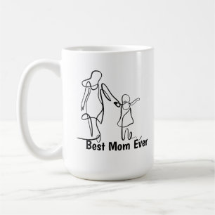 Benutzerdefinierter Zwei-Töne-Becher 'Beste Mama e Kaffeetasse