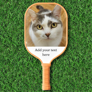 Benutzerdefinierter zweiseitiger Foto Name Text Pe Pickleball Schläger