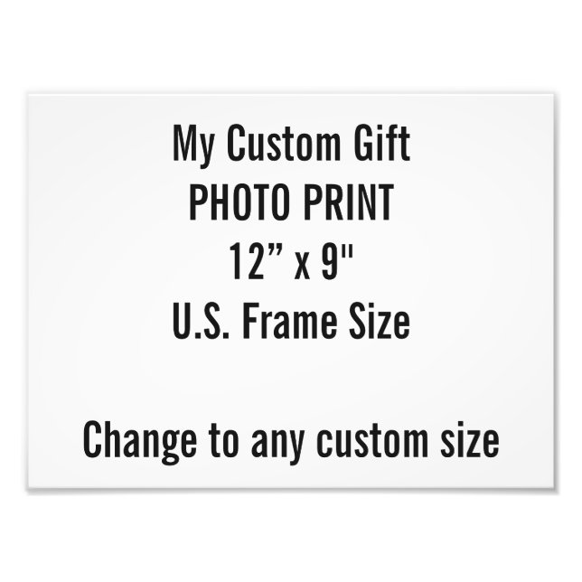 Benutzerdefiniertes 12" × 9" Foto Drucke US-Frame- (Vorne)