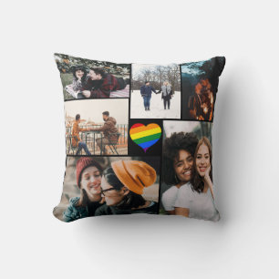 Benutzerdefiniertes 12 Foto Gay Pride LGBT Rainbow Kissen